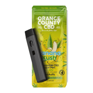 Banana Kush Orange County CBD Disposable Vape Pen 600 Puffs Ecigstore