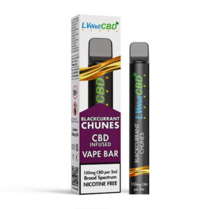 Blackcurrant Chunes LVwell CBD Infused Dispposable Vape Bar Ecigstore