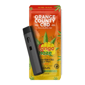 Mango Haze Orange County CBD Disposable Vape Pen 600 Puffs Ecigstore