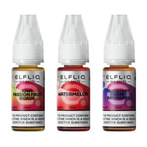 ELFLIQ Elf Bar Nic Salt E liquid Box of 10 - ECIGSTOREUK