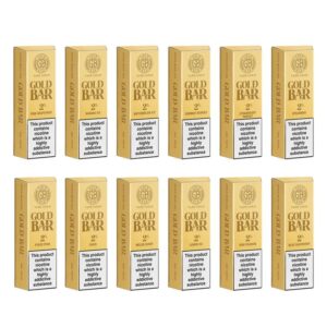 Gold Bar 600 Box Of 10 Disposable Vape Pod Kit - 20MG - ECIGSTOREUK