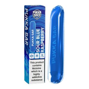 Sour Blue Raspberry Pukka Bar Disposable Device 600 Puffs - ECIGSTOREUK