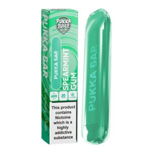 Spearmint Gum Pukka Bar Disposable Device 600 Puffs - ECIGSTOREUK