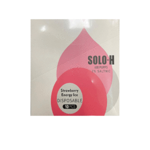 Strawberry Energy Ice Solo H Disposable Device 600 Puffs - ECIGSTOREUK