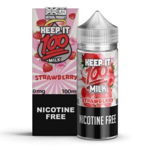 Strawberry Milk E liquid Shortfill by Keep It 100ml - ECIGSTOREUK